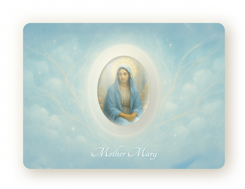 Mother Mary is not only the mother of Jesus, but a priestess of compassion. Come to her when shame, grief, or heartache feels too heavy to bear alone. She will hold it all as holy, reminding you love can heal the unbearable.